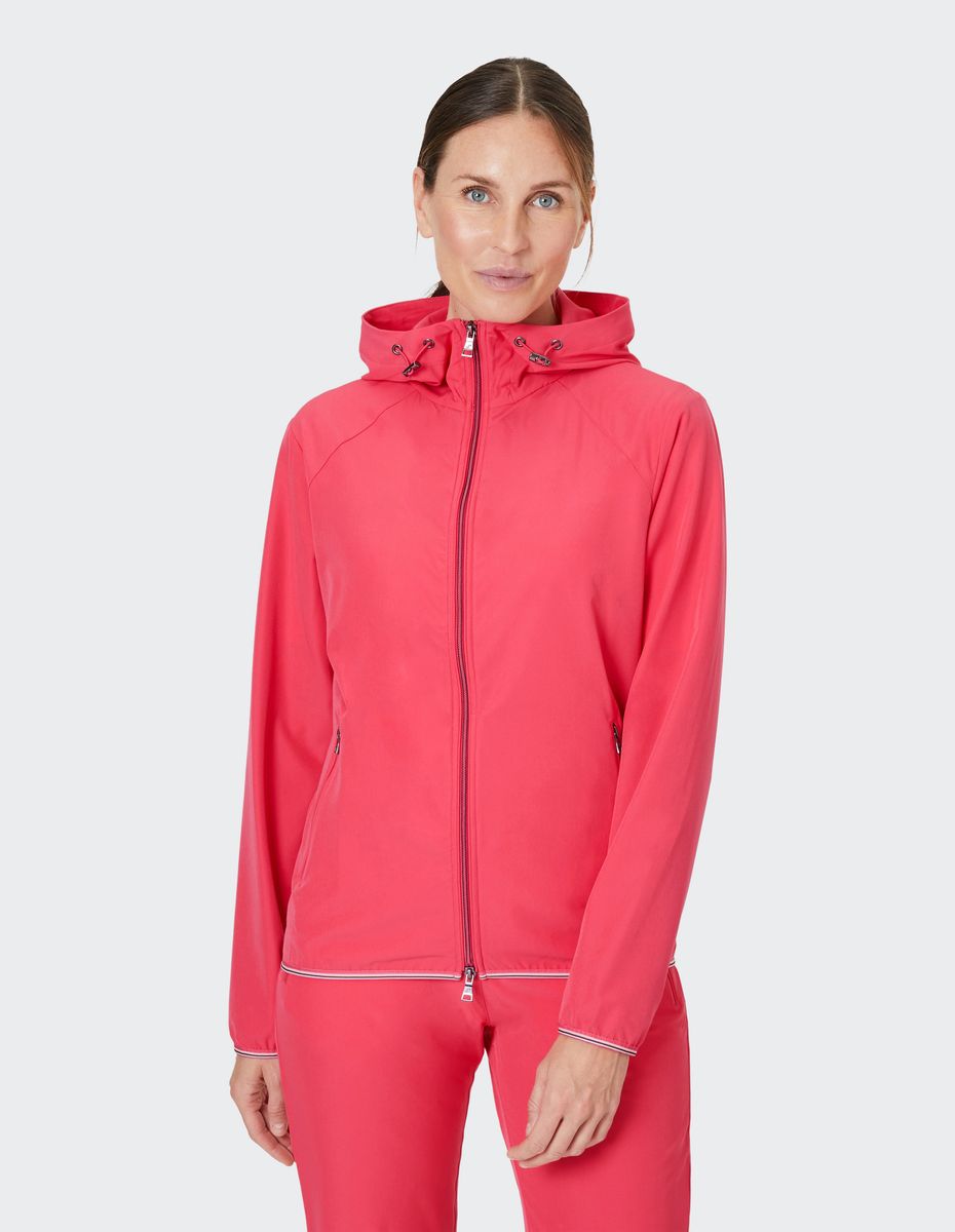 Sportliche leichte Trainingsjacke mit Kapuze