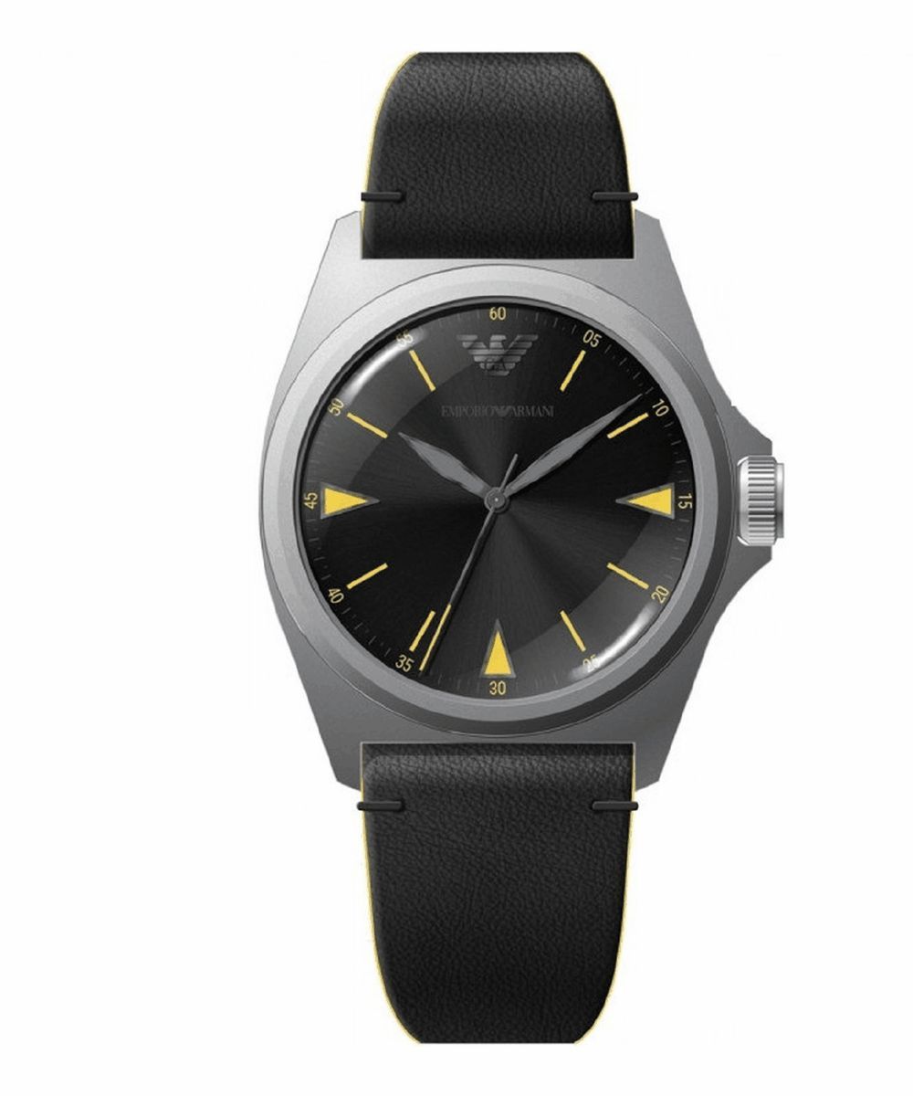 Minimalistische silberne Herrenuhr
