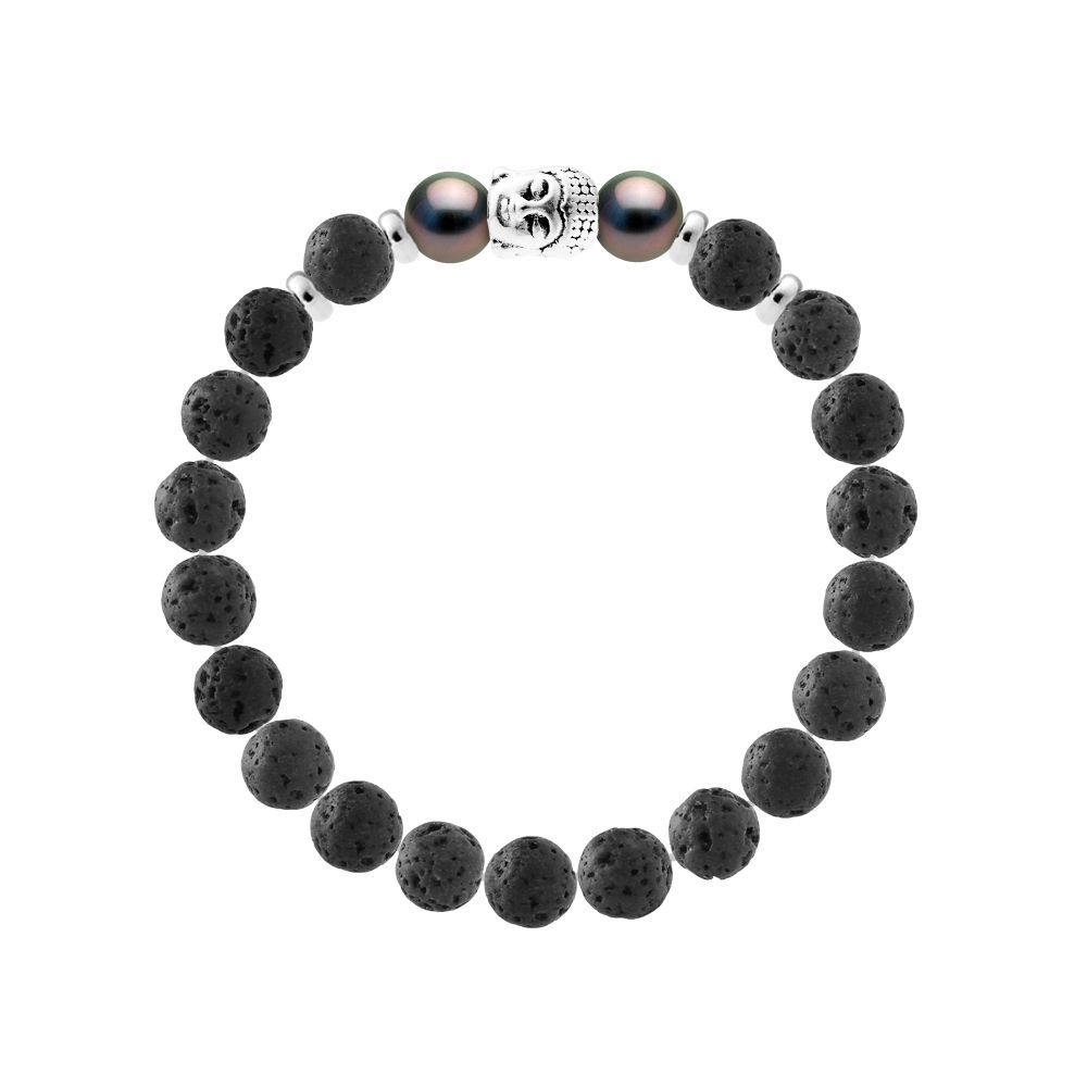 Lava Stein Perle Buddha Armband
