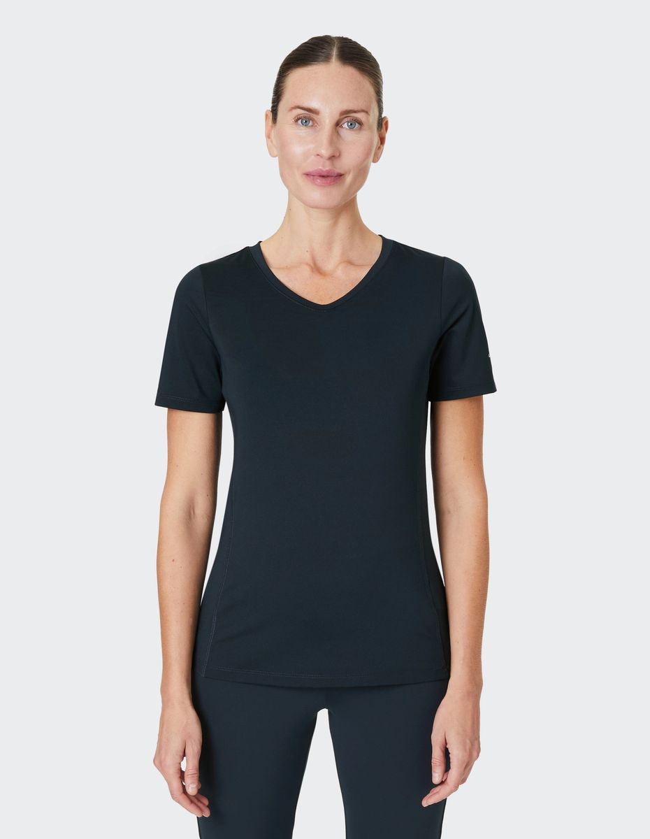 Damen Stretch Komfort T-Shirt mit V-Ausschnitt