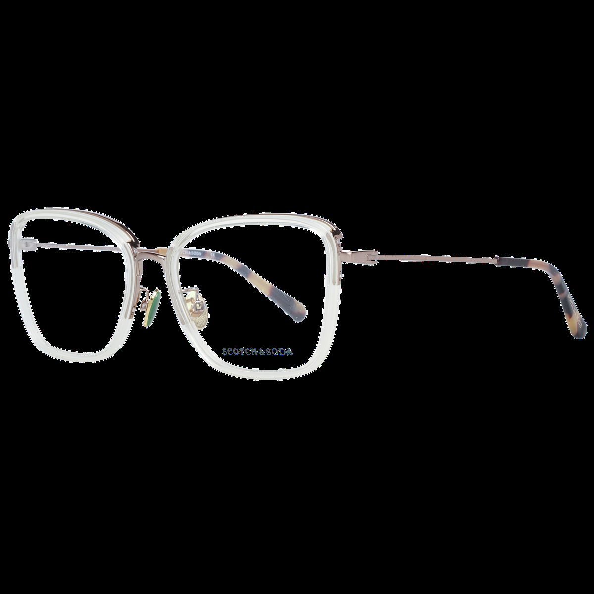 Moderne trapezförmige Brille in Transparent
