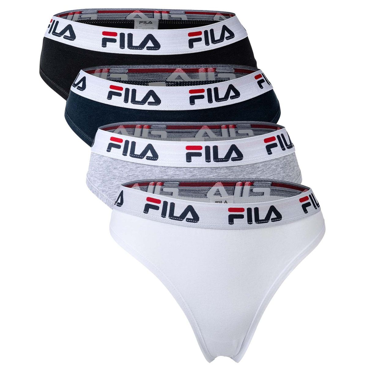 Stretch Baumwoll-String mit Logo-Bund