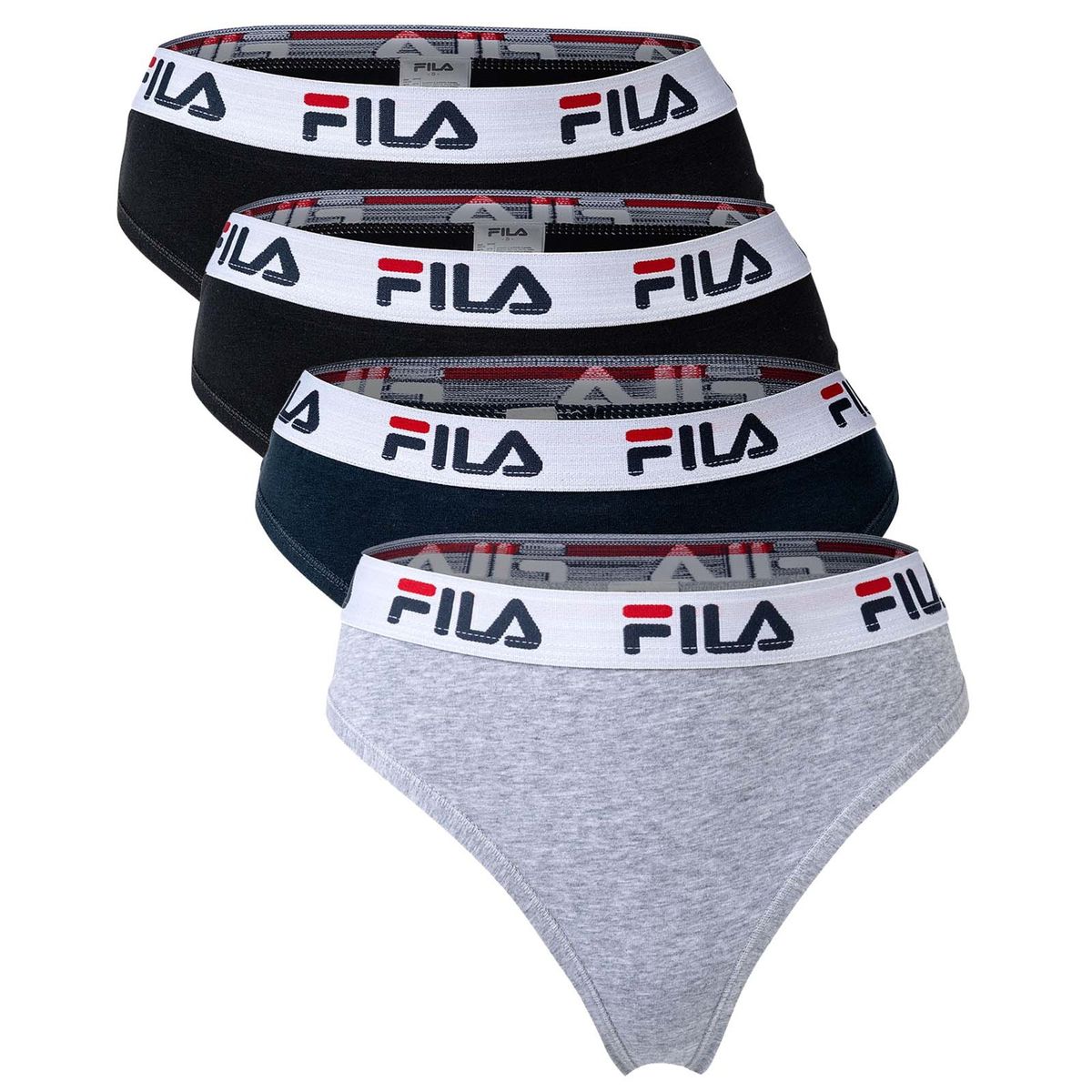 Stretch Baumwoll-String mit Logo-Bund