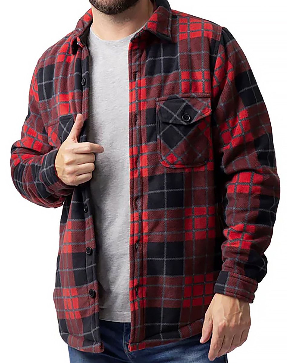 Gesteppte Thermo-Hemdjacke mit Karomuster