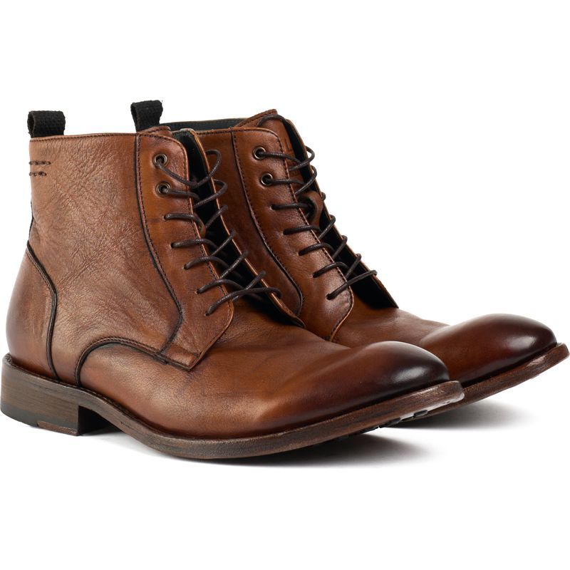 Handgefertigte Schnürstiefeletten aus Leder
