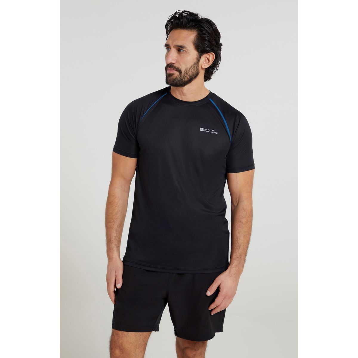 Mountain Warehouse Herren Aero II Kurzarm T-Shirt (Schwarz)