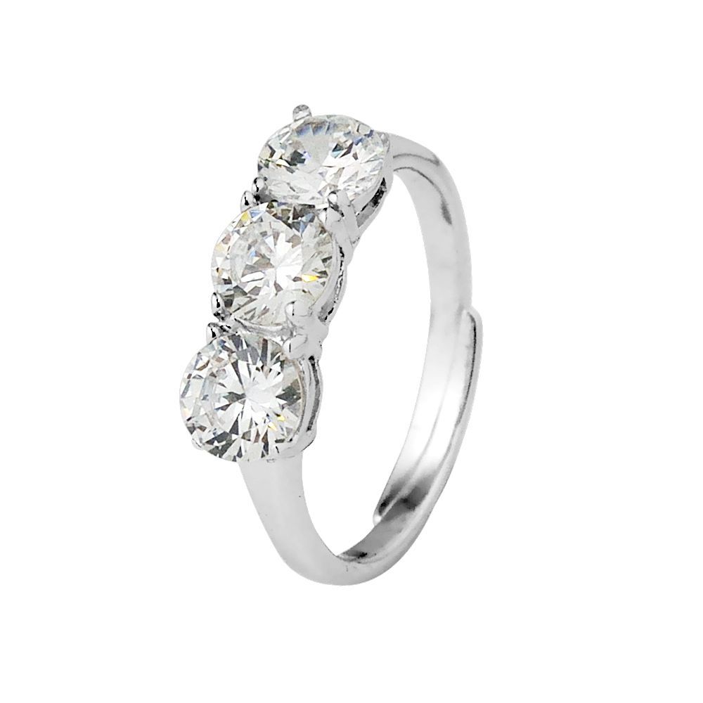 Eleganter Drei-Steine-Trilogie-Ring