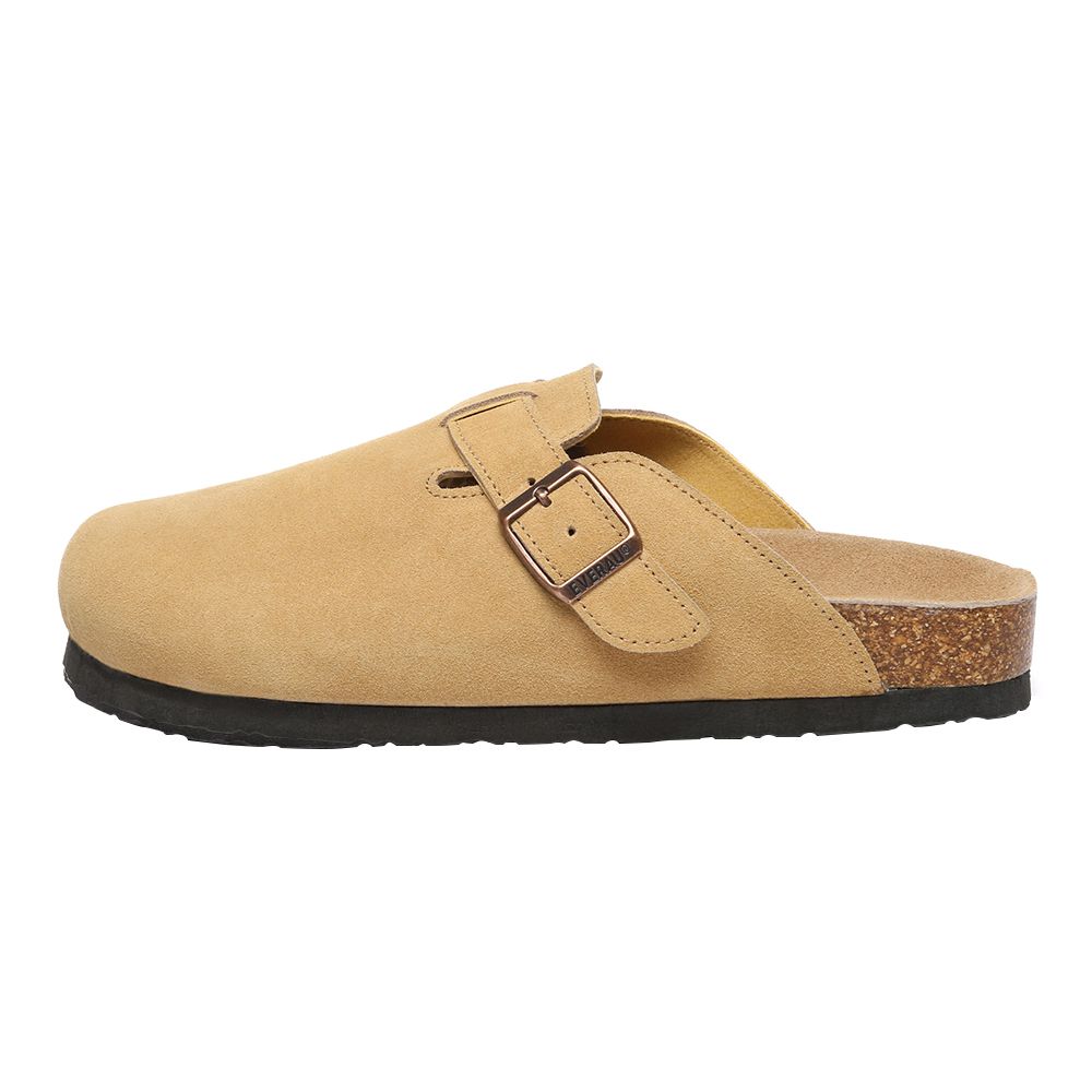Leder Clog mit verstellbarer Schnalle