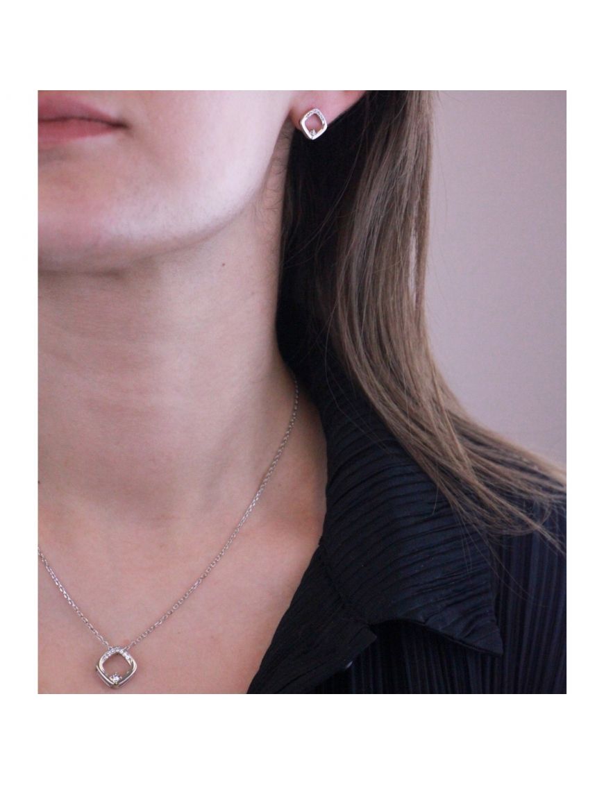 Elegantes geometrisches Kristall-Schmuckset