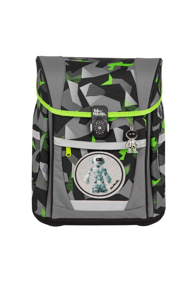 Schulranzen-Set mit geometrischem Muster