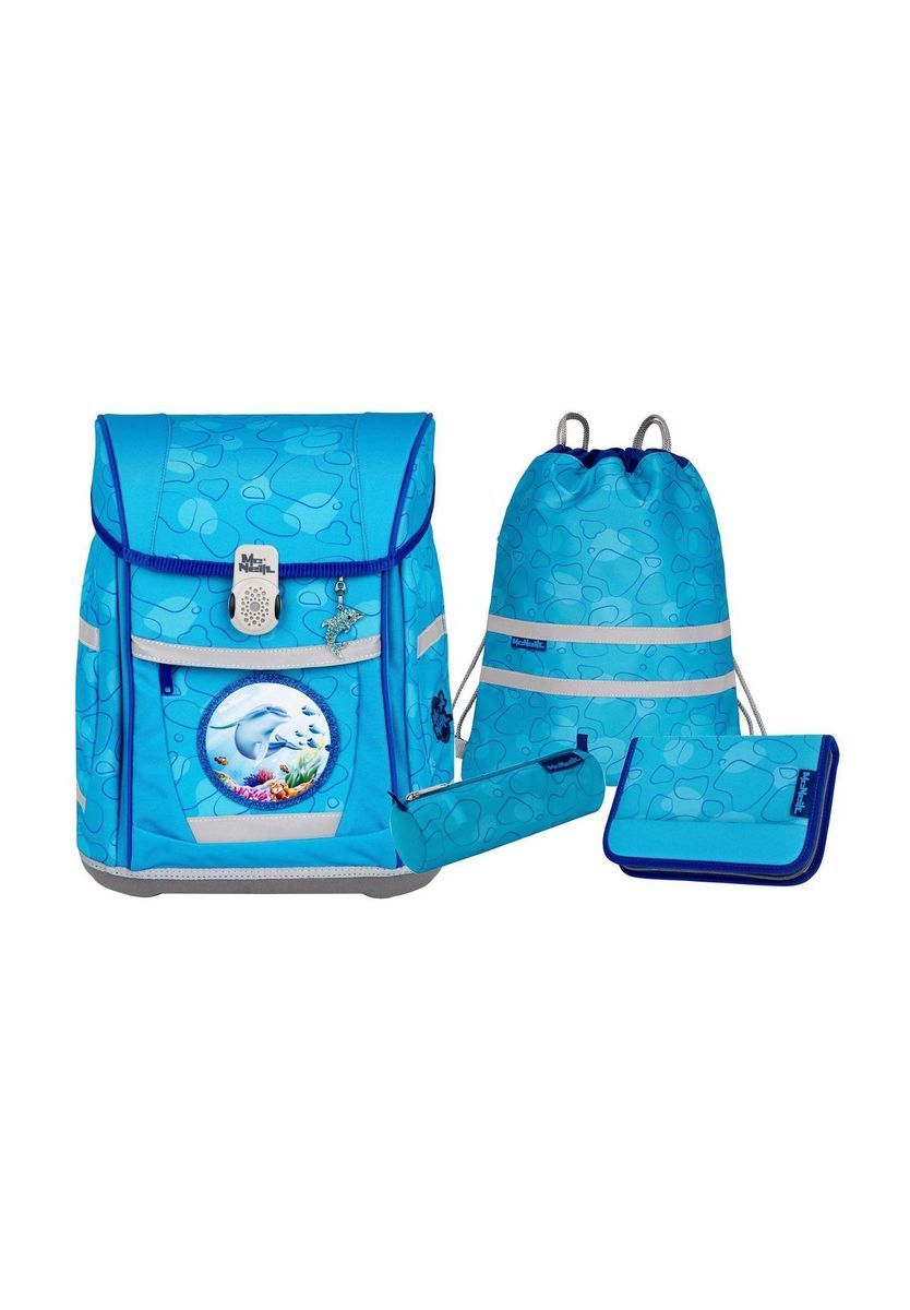 Schulranzen-Set mit Delfin-Print