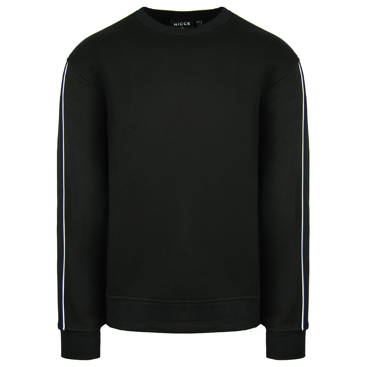 Schwarzes Herren-Sweatshirt mit Rundhalsausschnitt