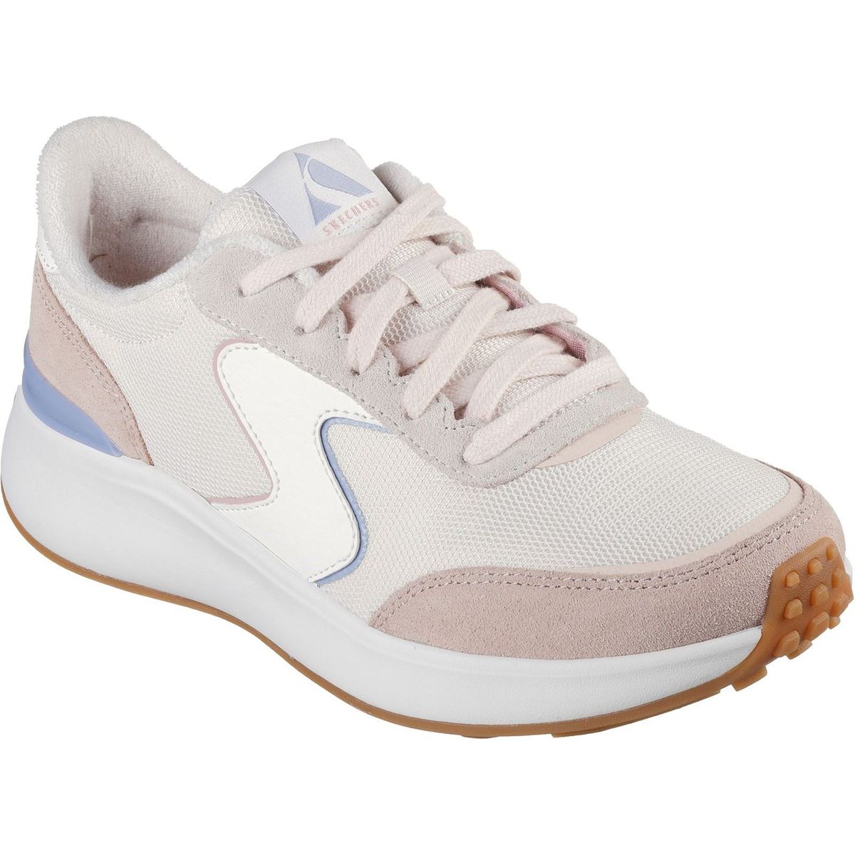 Skechers BLVD Retro Runner Damen Sneaker aus hellem rosa/lila Leder