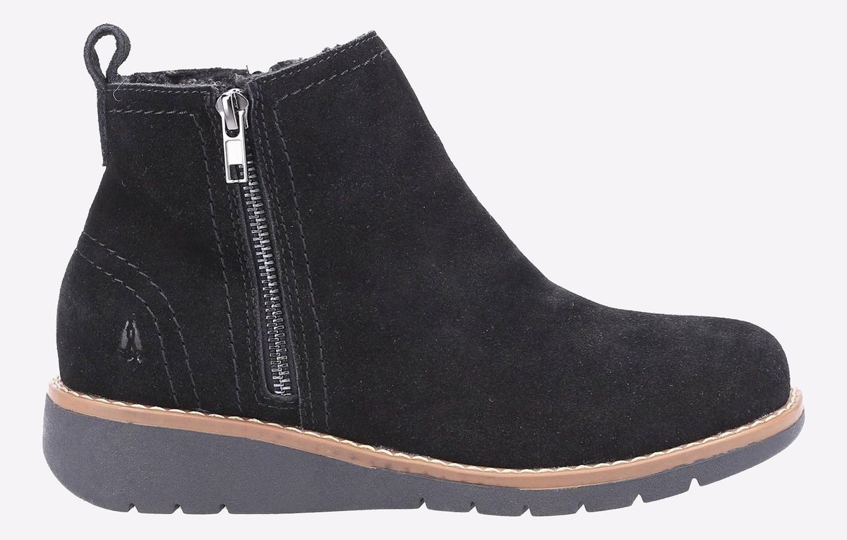 Hush Puppies Libby Damenstiefel Aus Schwarzem Wildleder