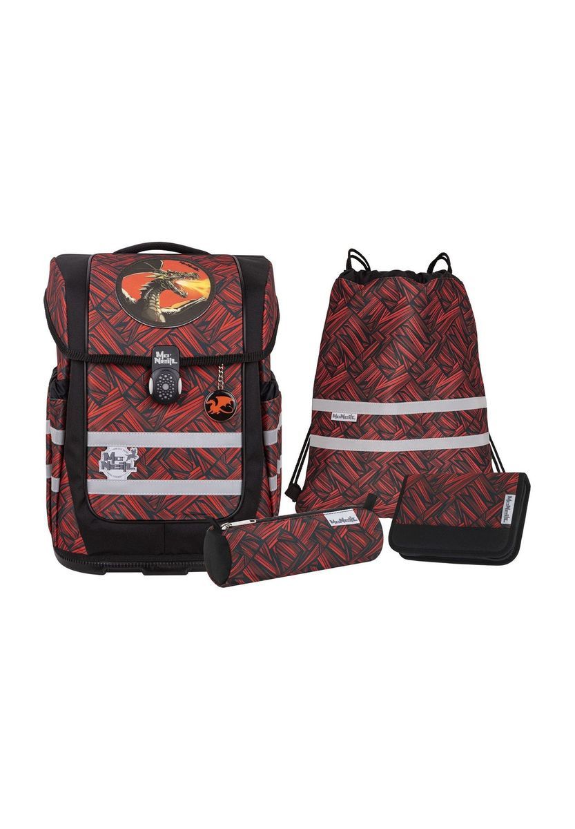 Drachenmuster Kinder Schulrucksack Set