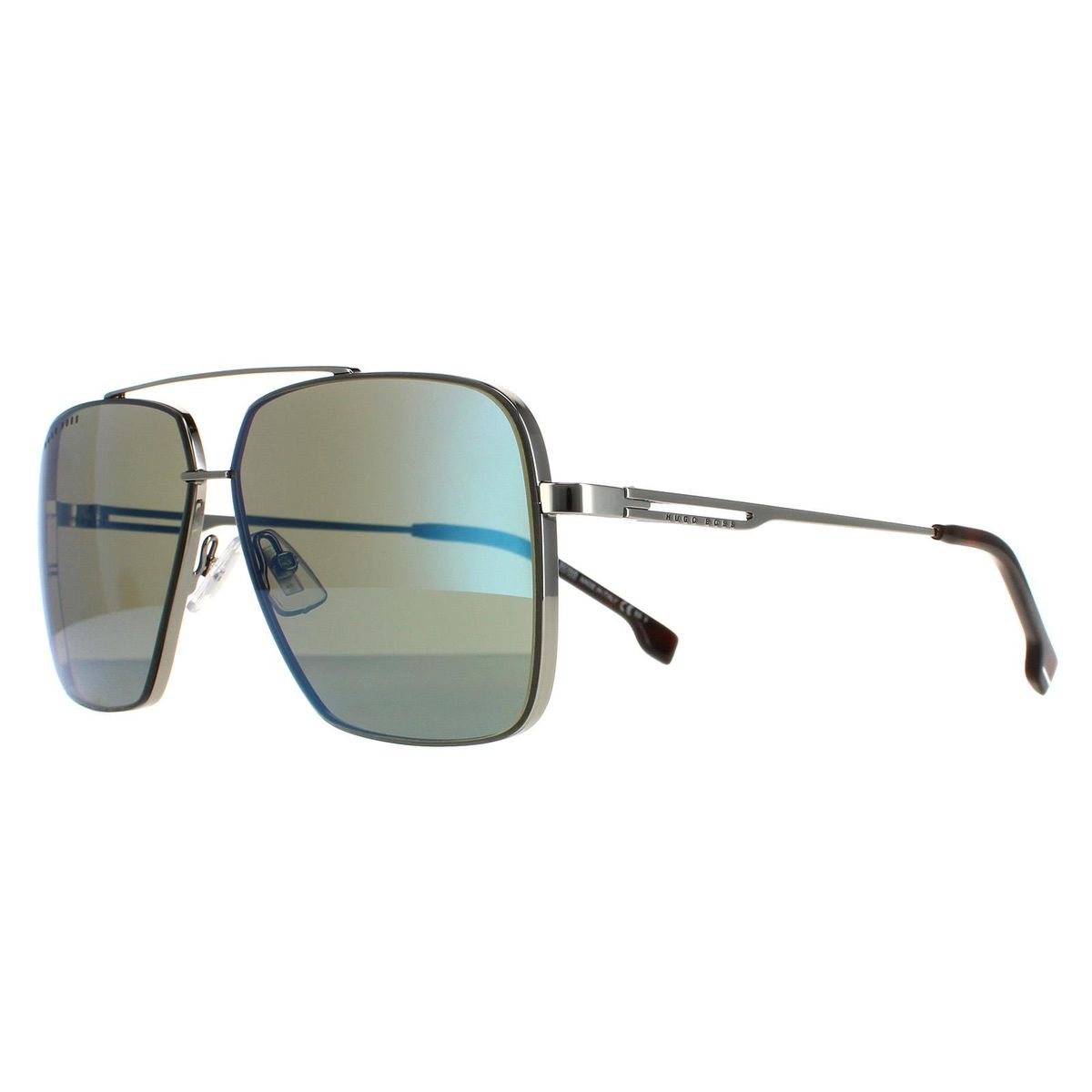 Doppelsteg Navigator-Sonnenbrille mit verspiegelten Gläsern