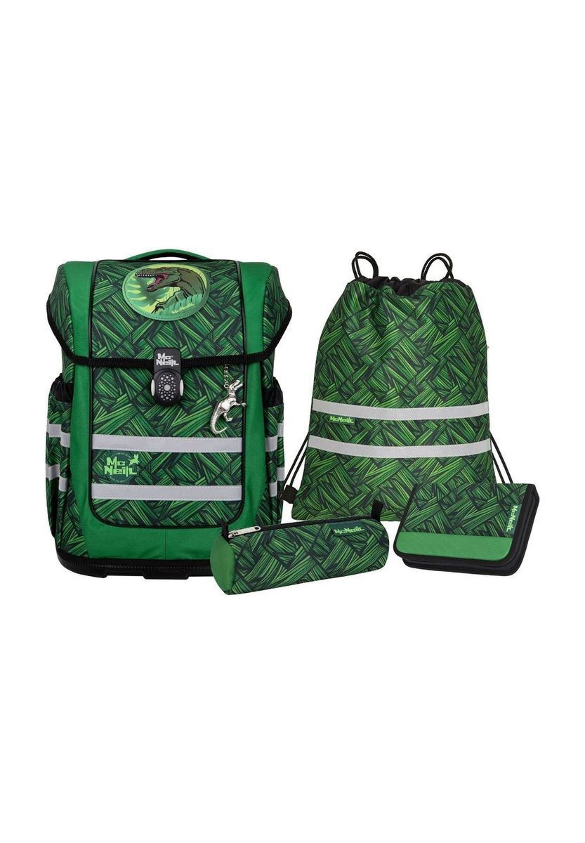 Grünes Schulranzen-Set 5-teilig