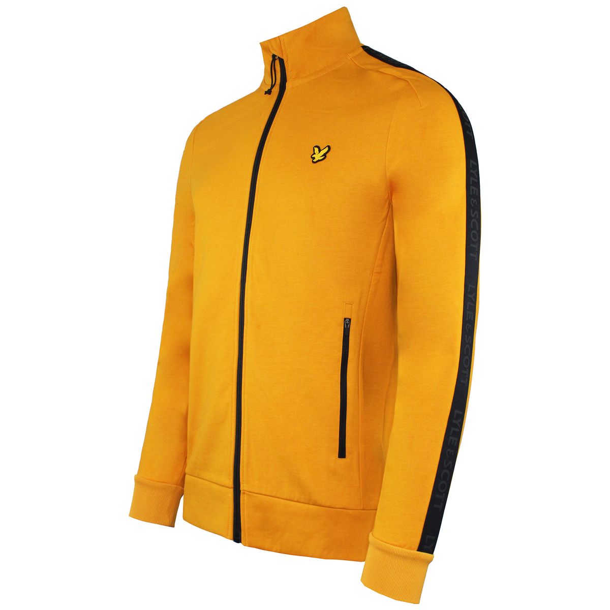 Trainingsjacke mit Stehkragen und Ärmeltaping