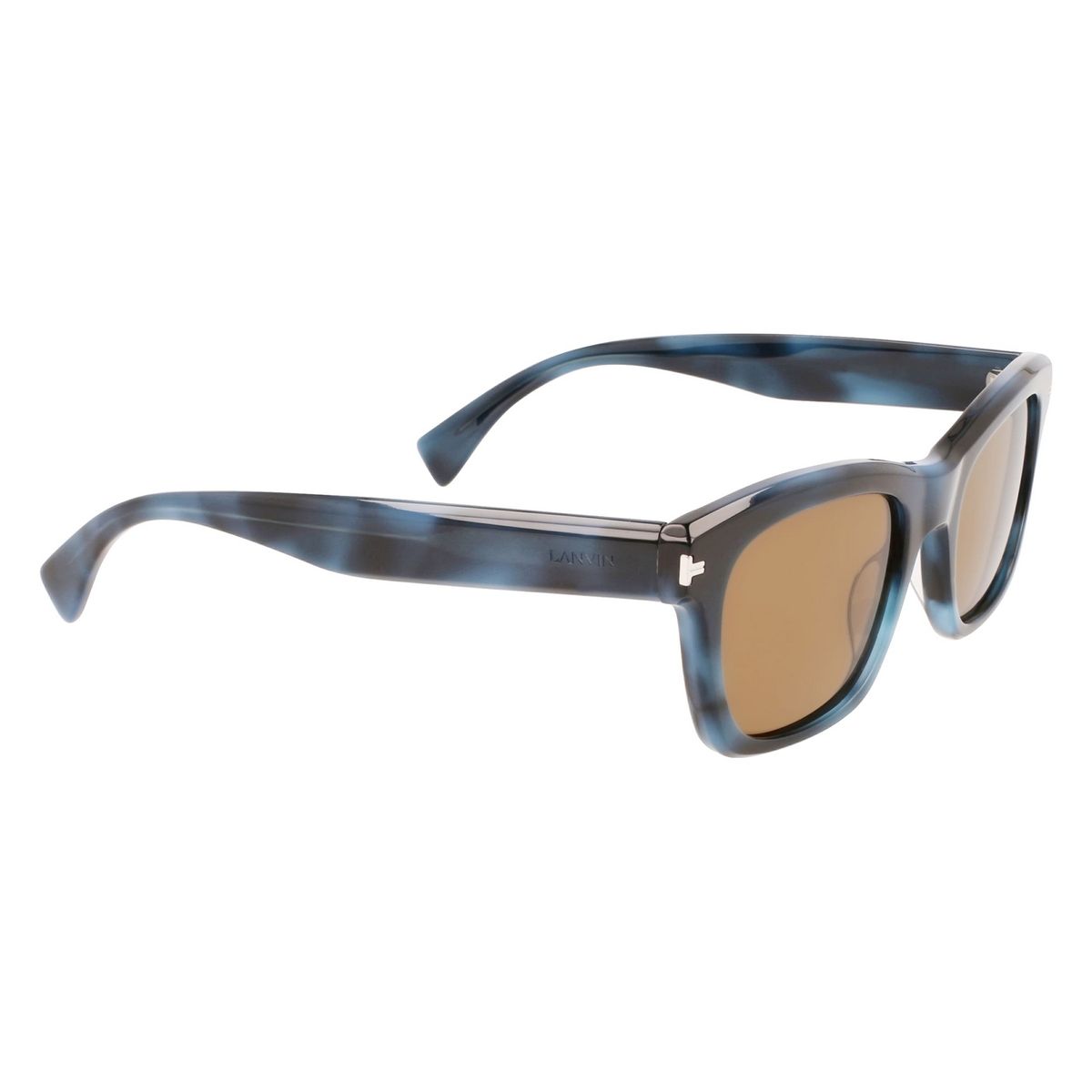 Eckige Acetat-Sonnenbrille mit braunen Gläsern