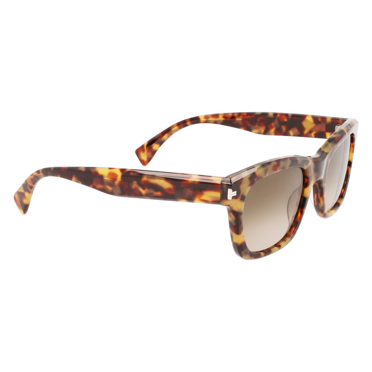 Eckige Acetat-Sonnenbrille mit braunen Gläsern