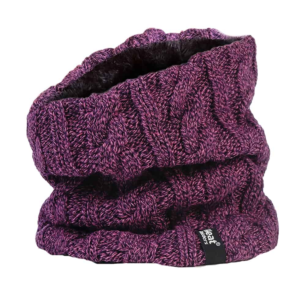 Zopfstrick Fleece gefütterter Halswärmer