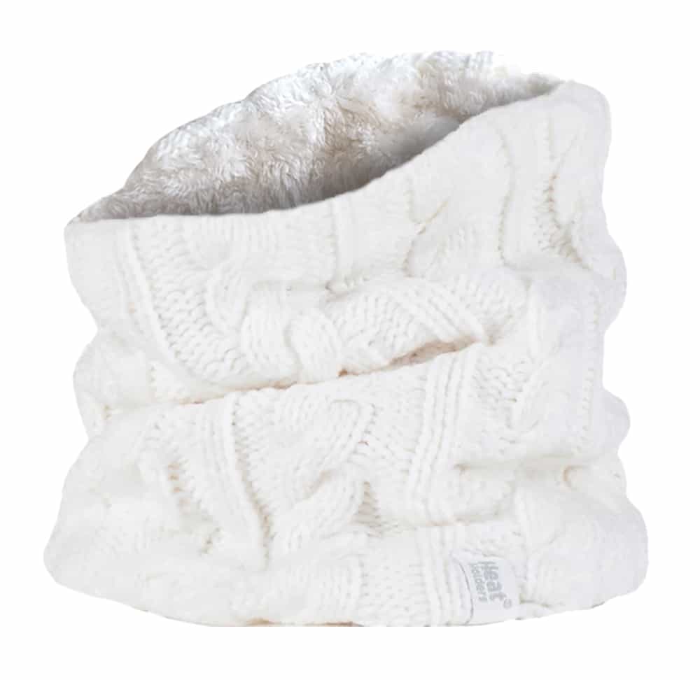 Zopfstrick Fleece gefütterter Halswärmer