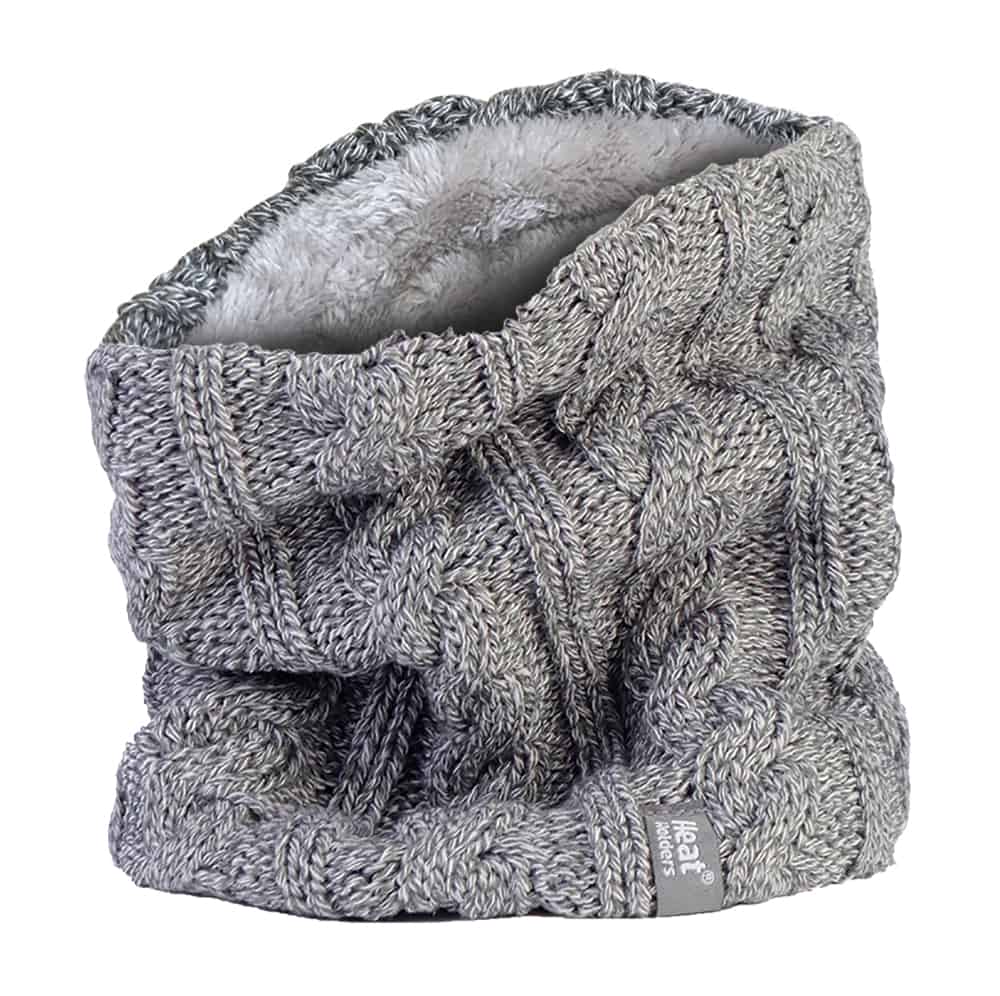 Zopfstrick Fleece gefütterter Halswärmer