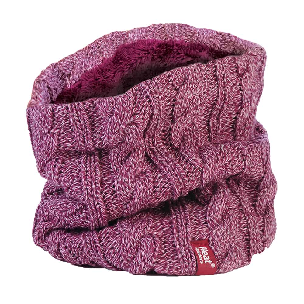 Zopfstrick Fleece gefütterter Halswärmer