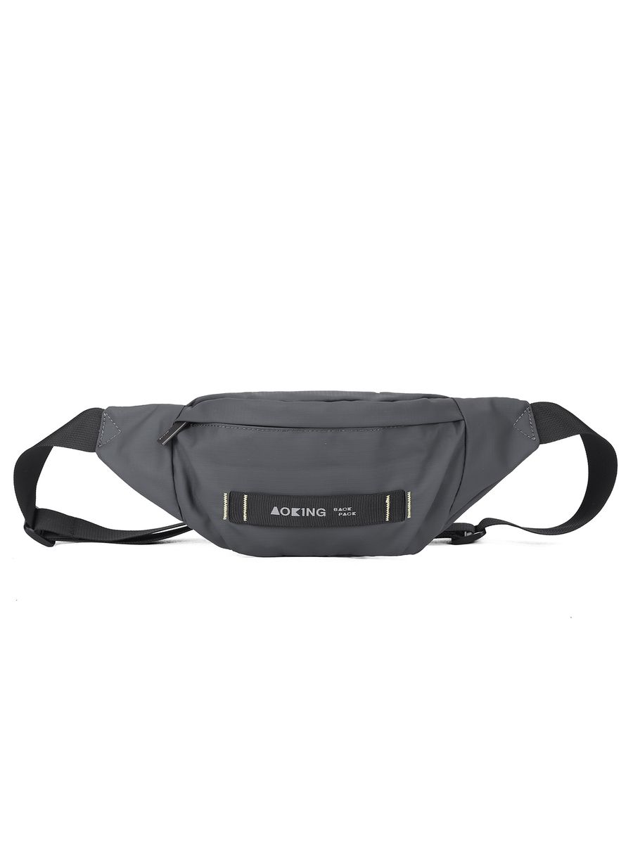 Unisex graue Gürteltasche mit Reißverschluss