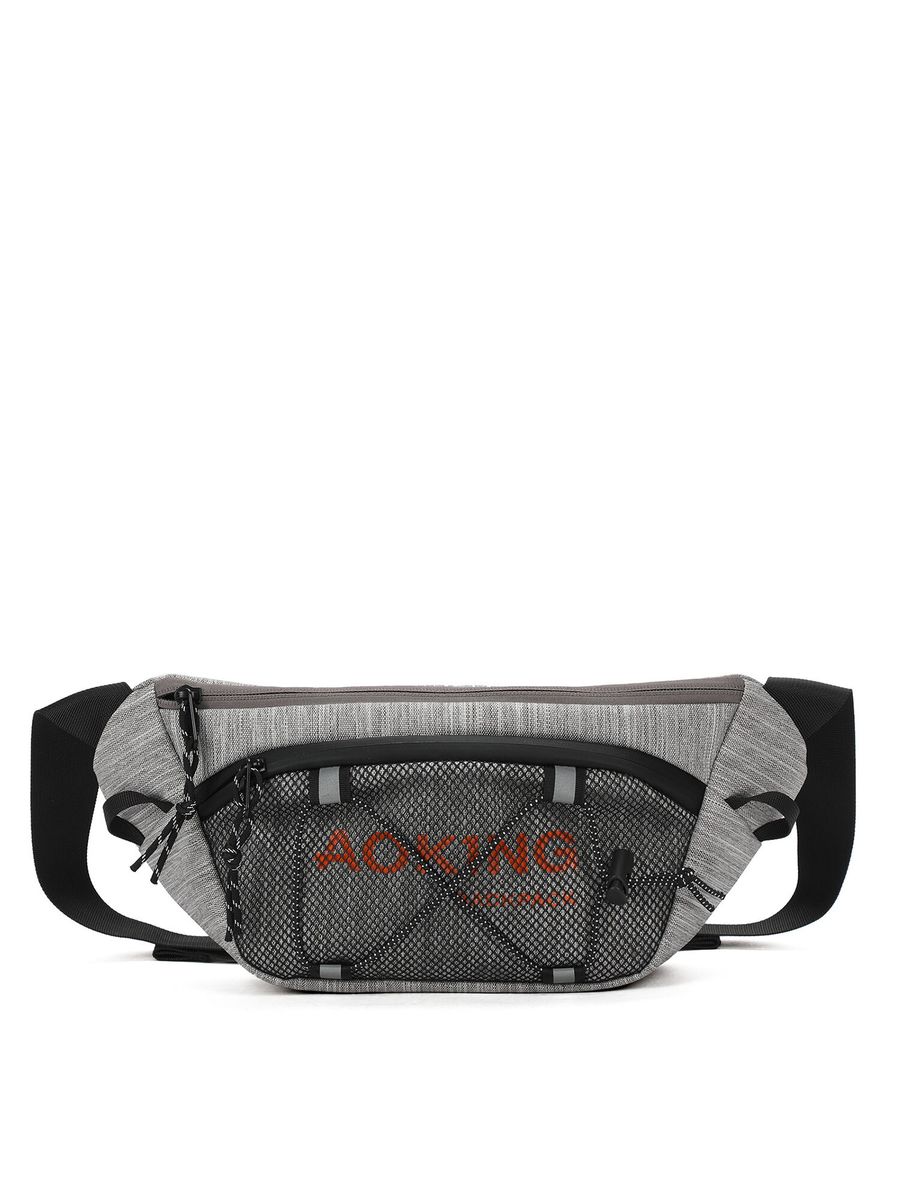 Unisex graue Gürteltasche mit Reißverschluss