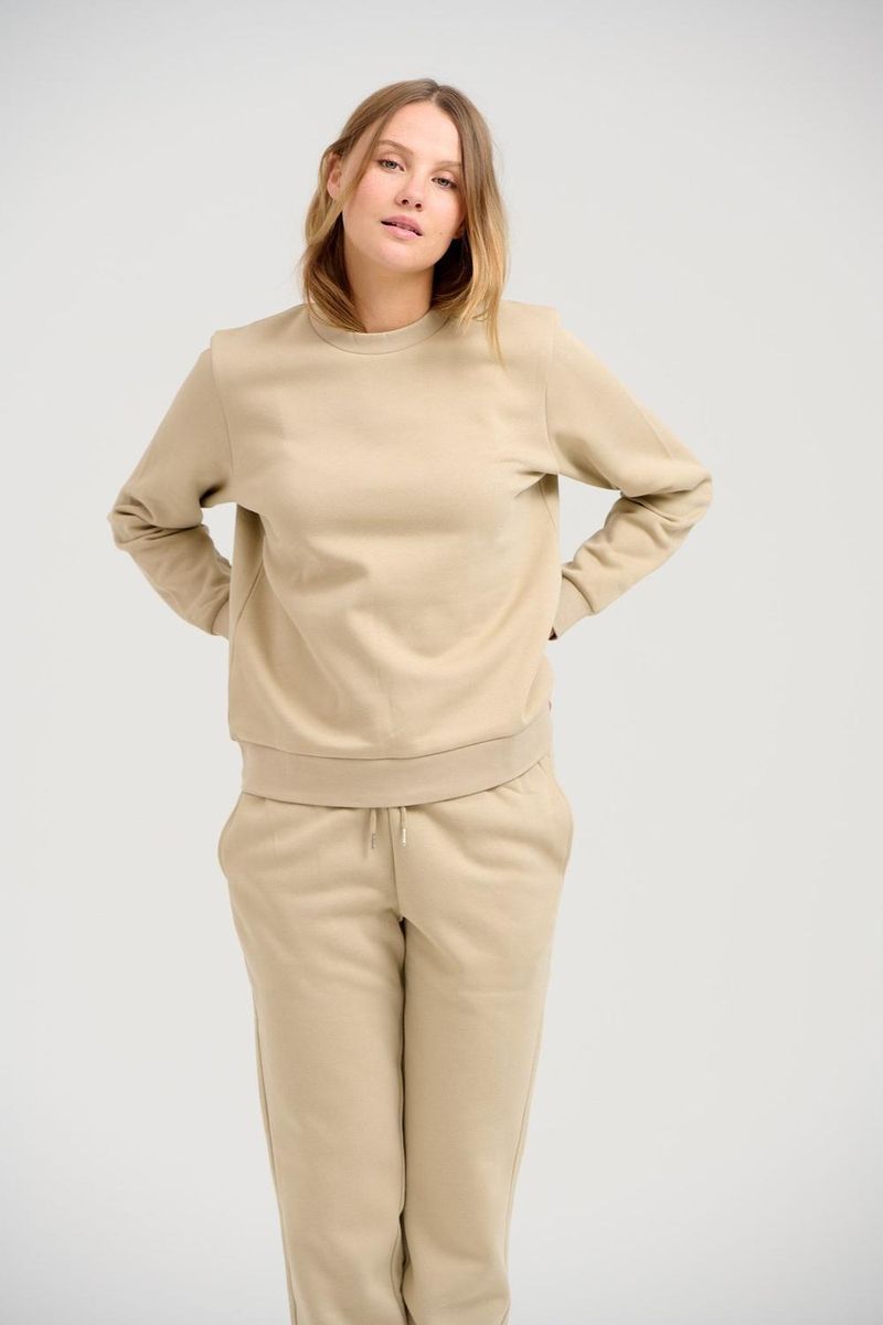 Basic Sweatshirt mit Rundhalsausschnitt, lockere Passform