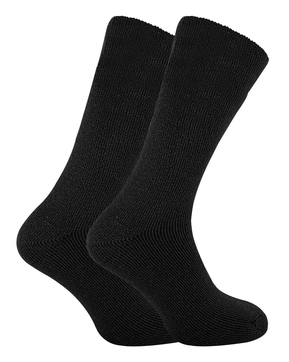 Thermische Herrensocken, 2er-Pack, Schwarz