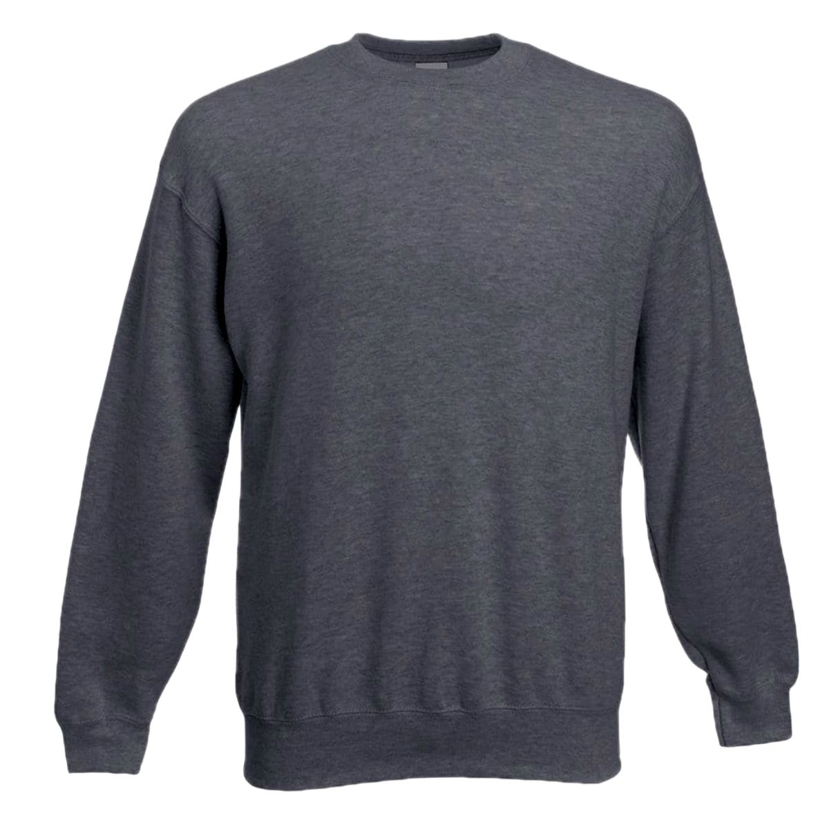Klassisches meliertes graues Rundhals-Sweatshirt
