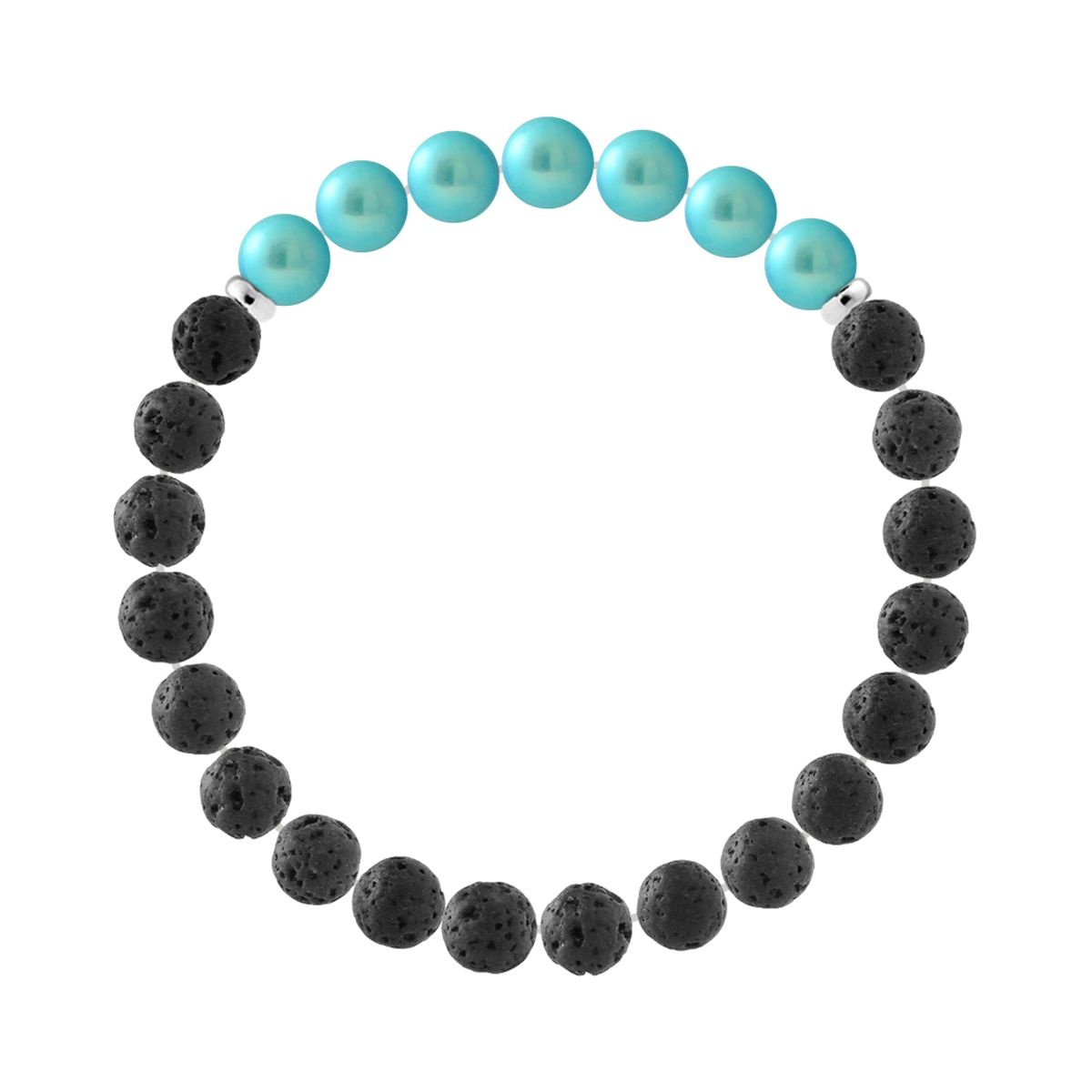 Perlenarmband Lavastein