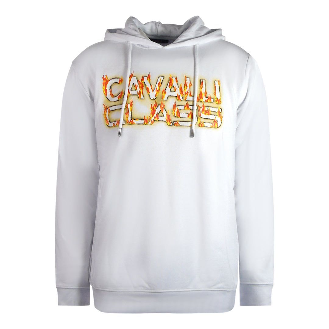 Hoodie mit Feuer-Logo und Baumwollmischung