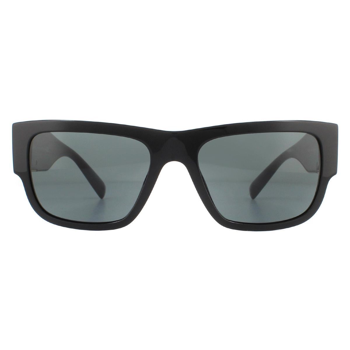 Rechteckige Sonnenbrille mit schwarzem Acetatgestell