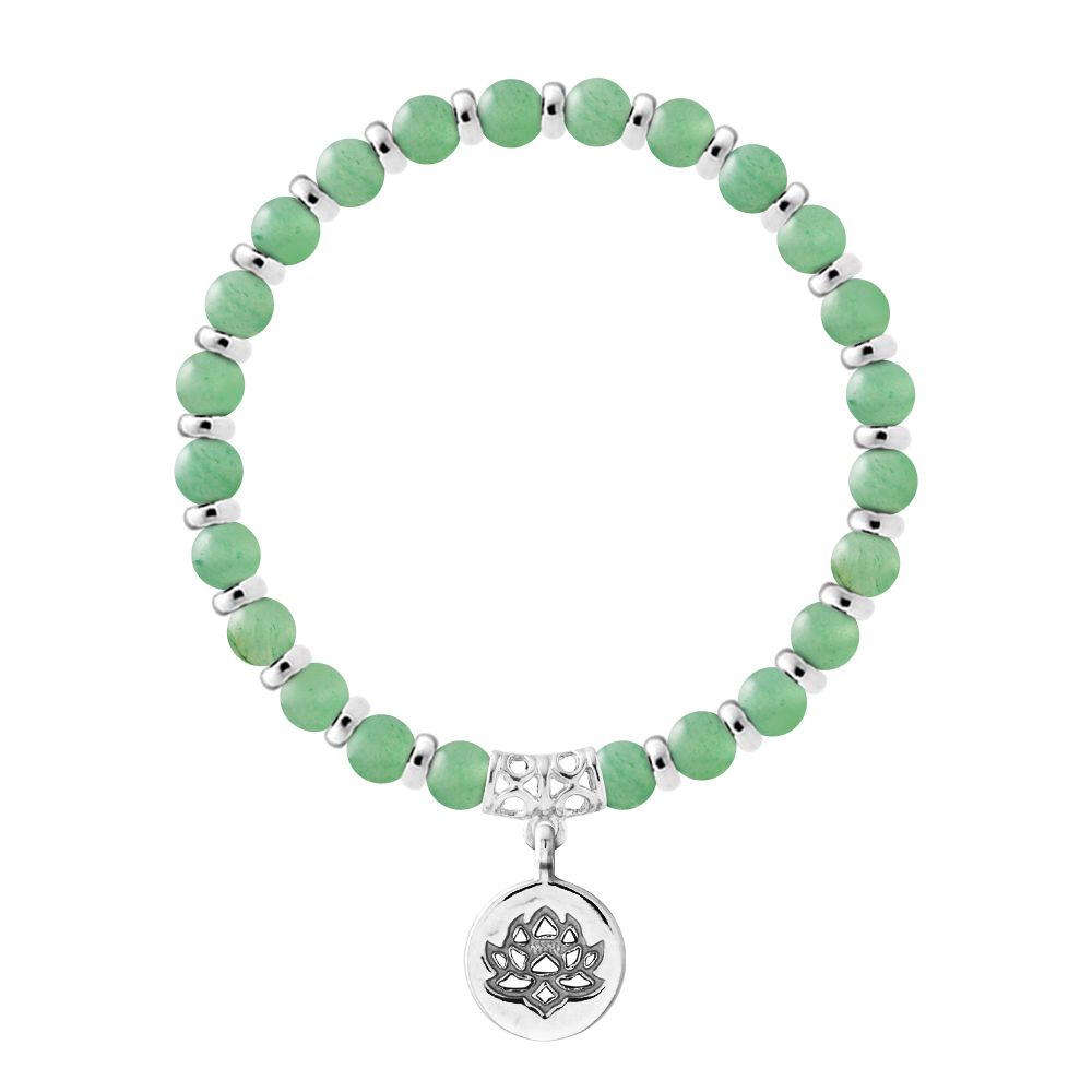 Grünes Aventurin Edelsteinarmband mit Anhänger