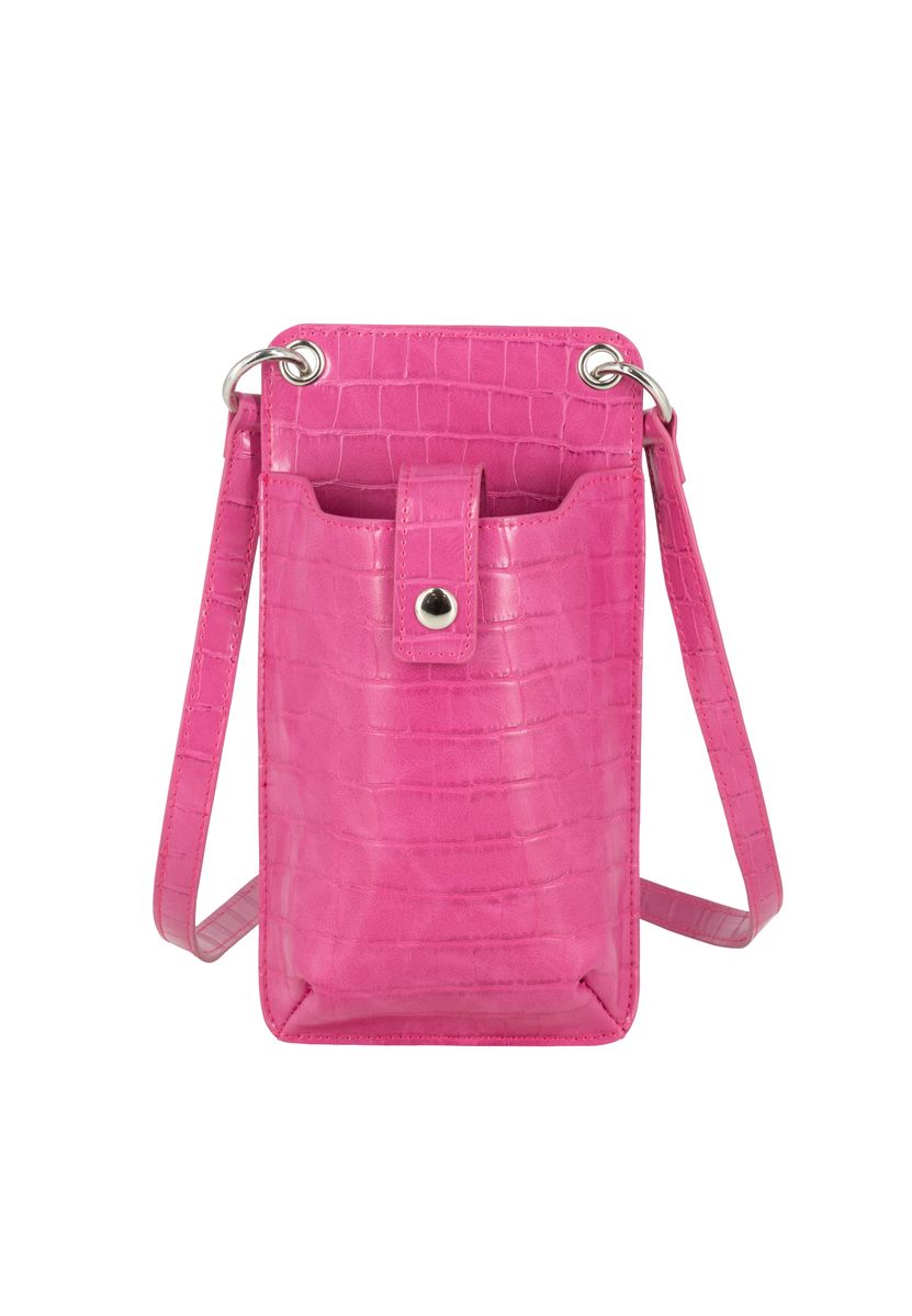 Handytasche mit Kroko-Prägung