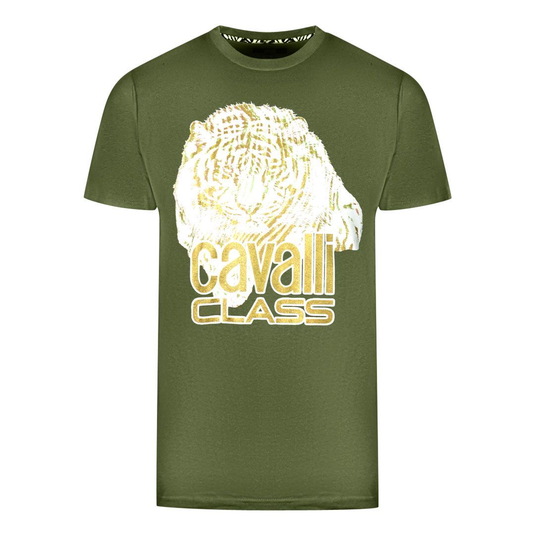 Baumwoll-T-Shirt mit Tigergrafik