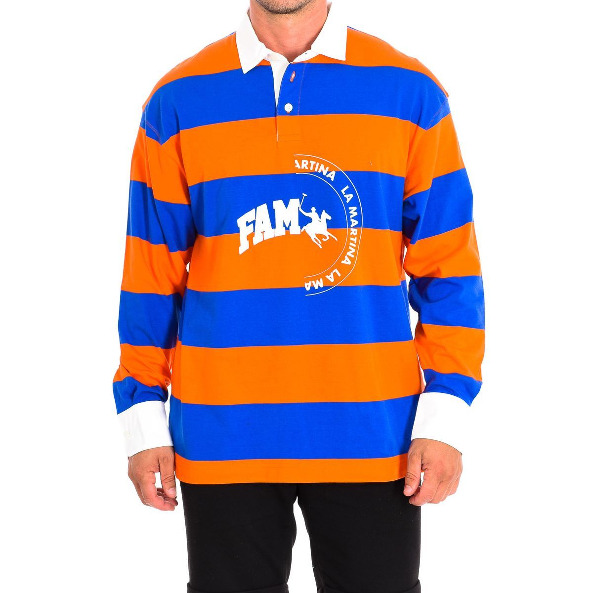 Gestreiftes Langarm-Rugby-Shirt