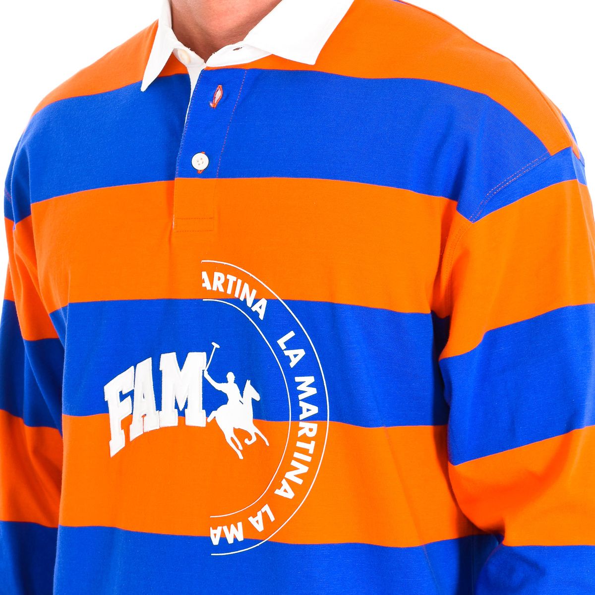 Gestreiftes Rugby-Shirt mit Grafik