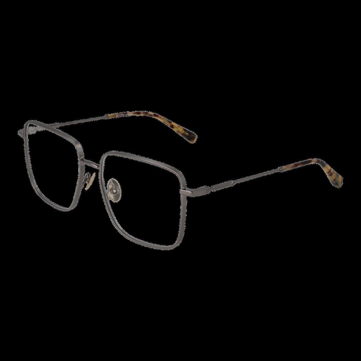 Quadratische Gunmetal Vollrandbrille