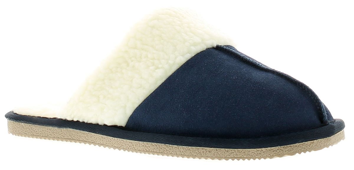 Hush Puppies arianna Leder Damen Damen Pantoffel Hausschuhe navy