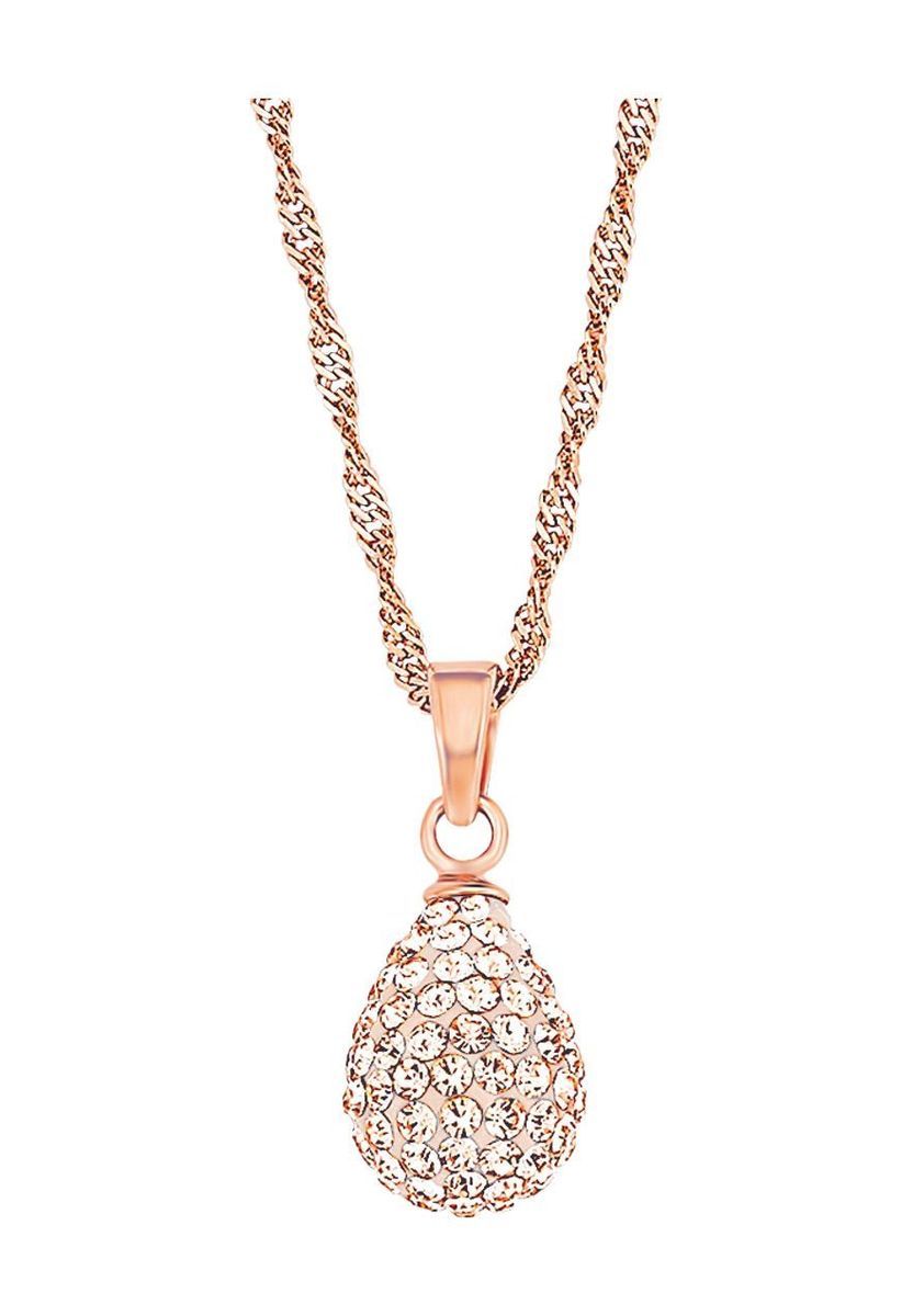 amor Damen Kette mit Anhänger "9157709", 925er Sterling Silber, roségold