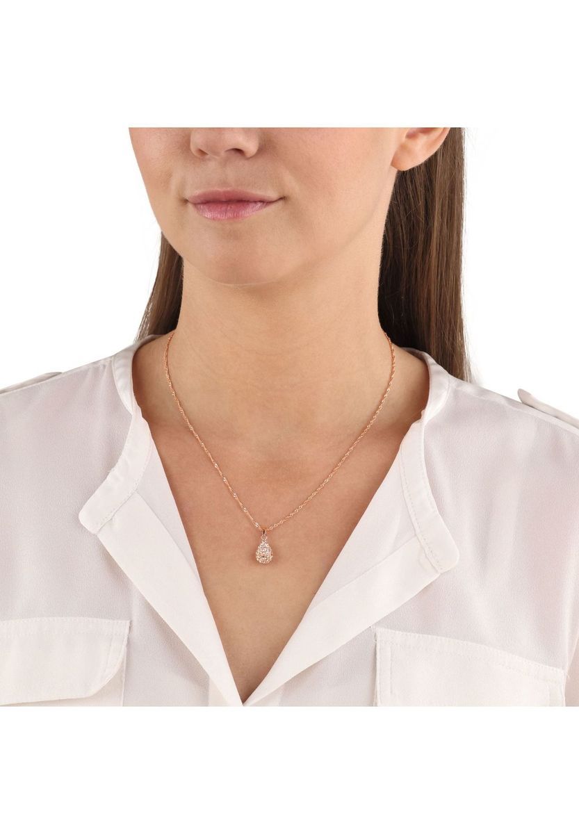 amor Damen Kette mit Anhänger "9157709", 925er Sterling Silber, roségold