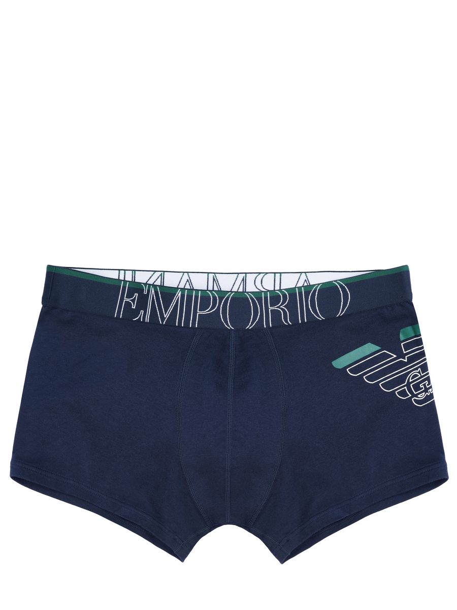Baumwoll-Boxershorts mit Logo-Bund