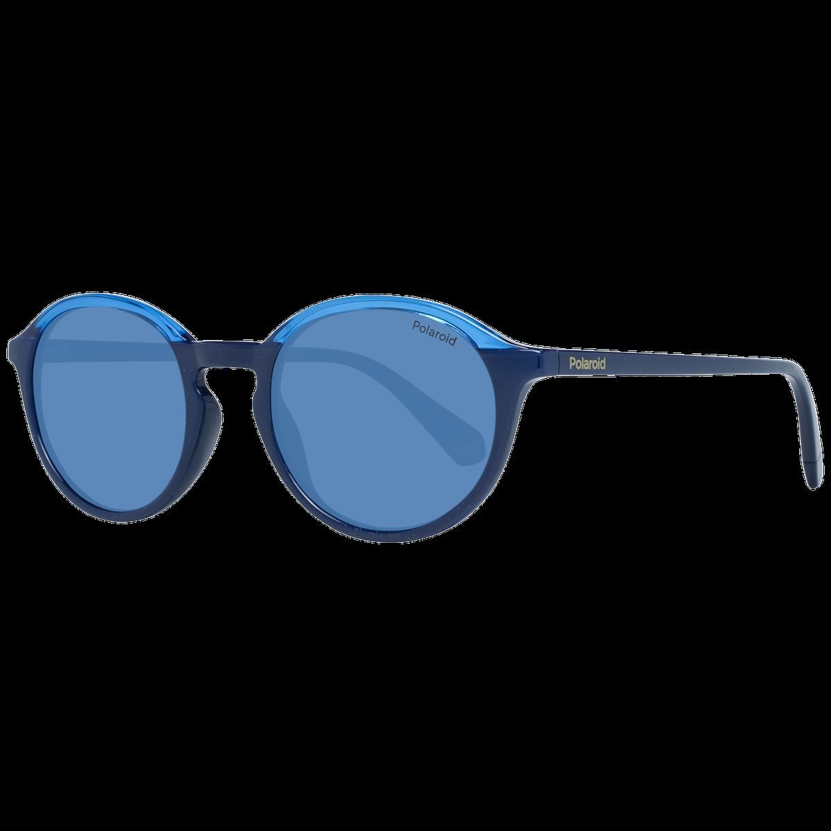 Runde blaue polarisierte Sonnenbrille