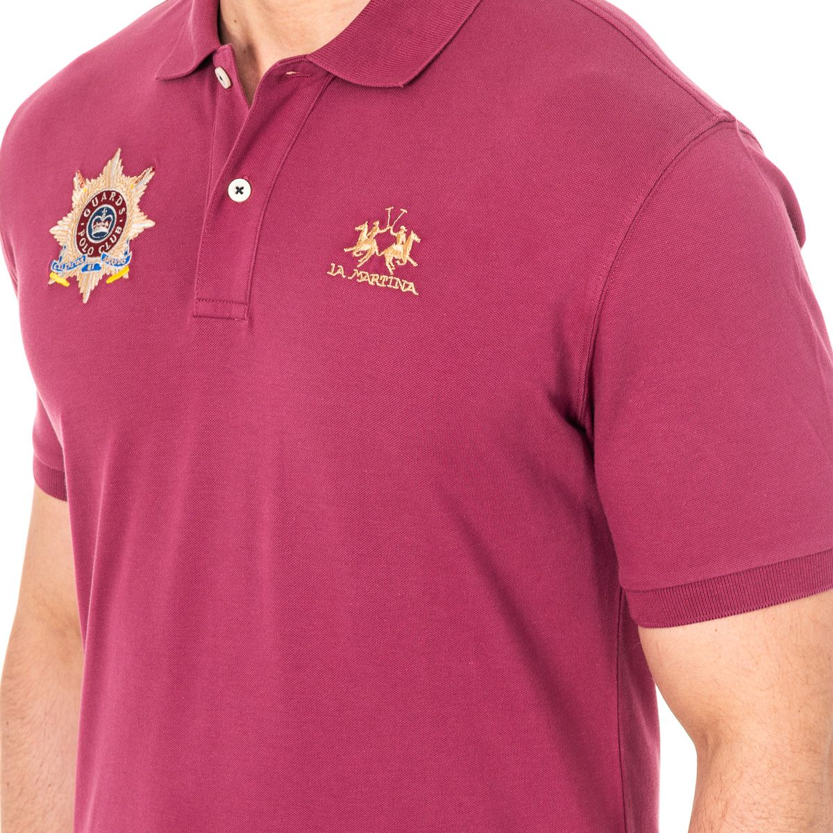 Klassisches Piqué-Polo mit Wappenstickerei