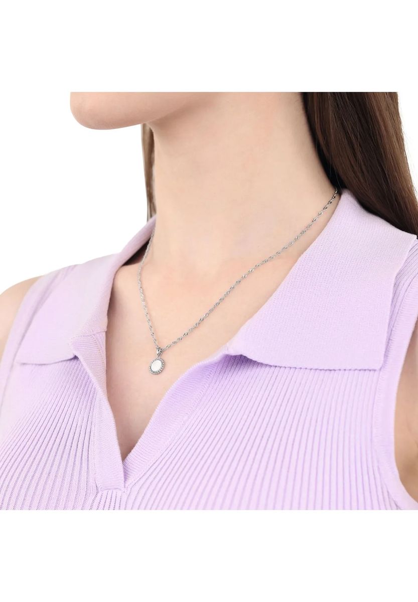 amor Damen Kette mit Anhänger, 925er Silber, silber