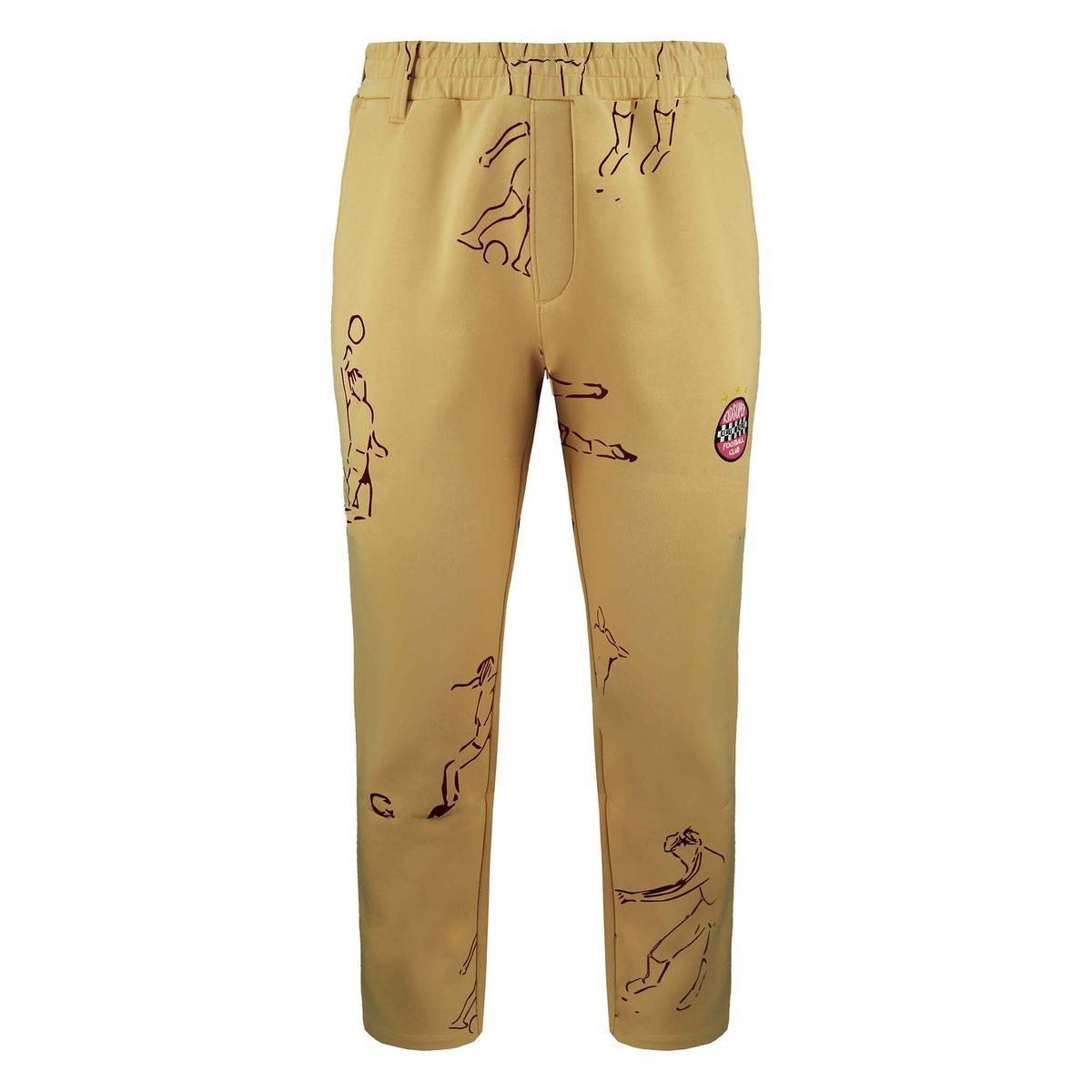 Bedruckte Freizeithose mit Patch-Detail